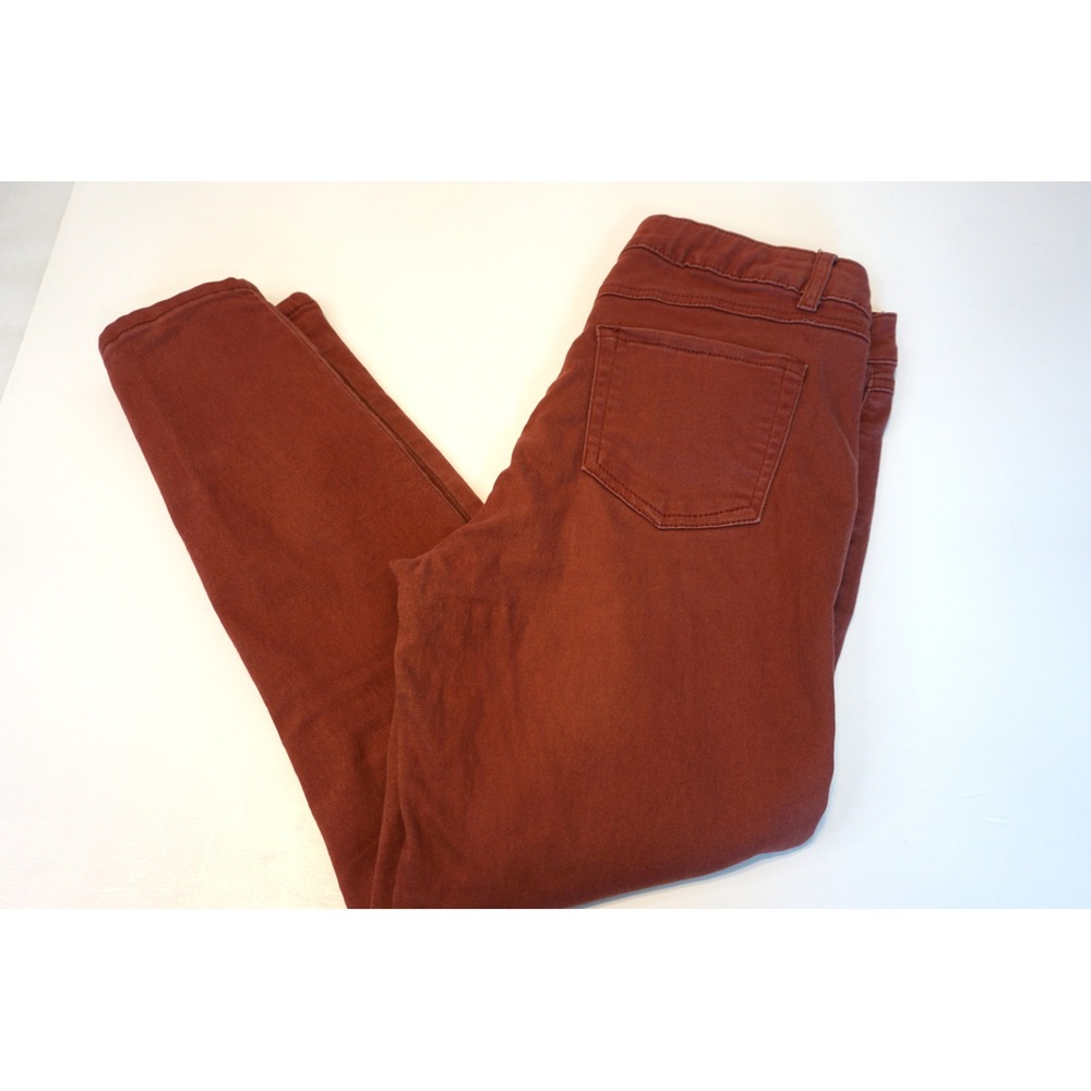 Artisan NY Womens Skinny Pants Rust Burnt Orange Stretch Cotton Size 8 RN 55356
